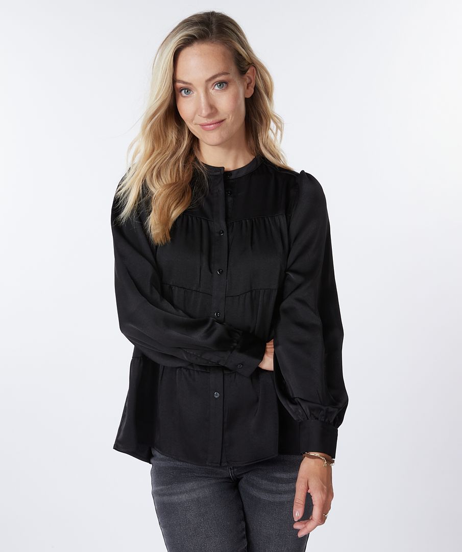 Esqualo Blouse Seams Sateen