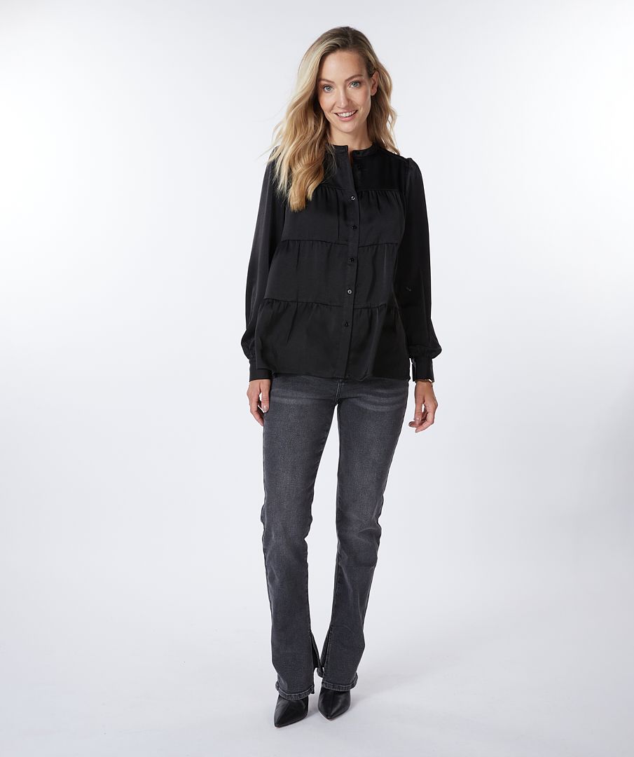 Esqualo Blouse Seams Sateen