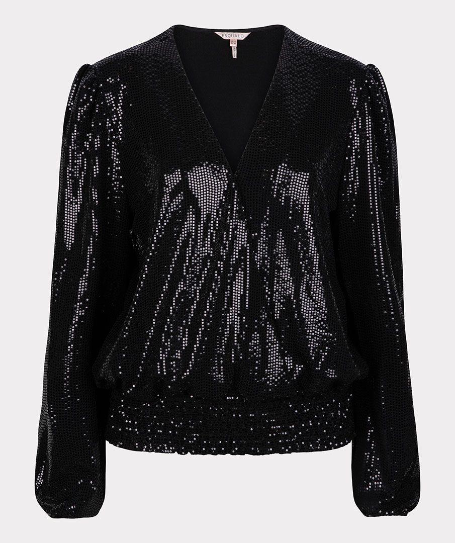 esqualo Blouse sequins stretch