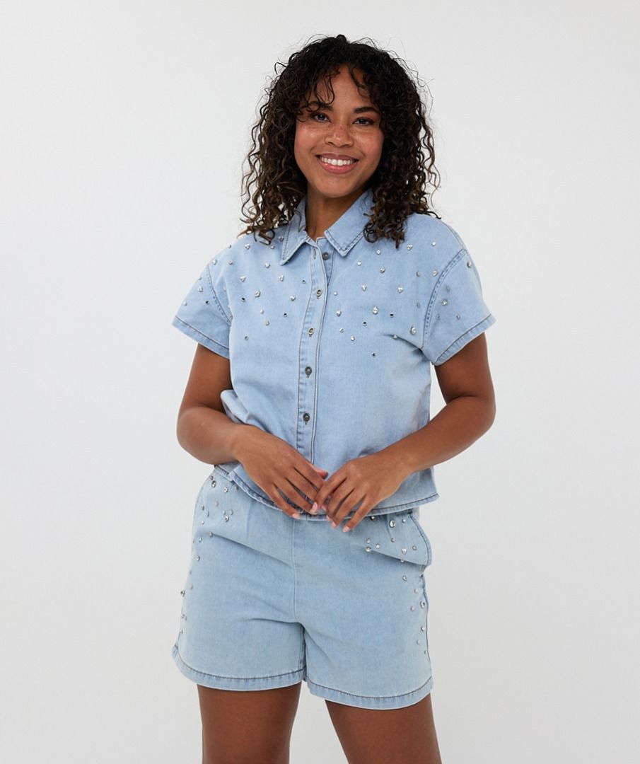 Esqualo Blouse Short Embellished