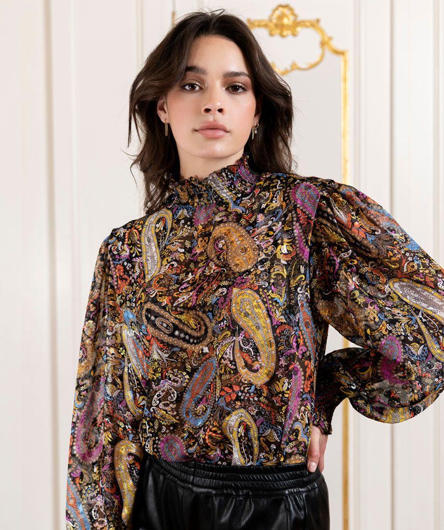 esqualo Blouse smock paisley party