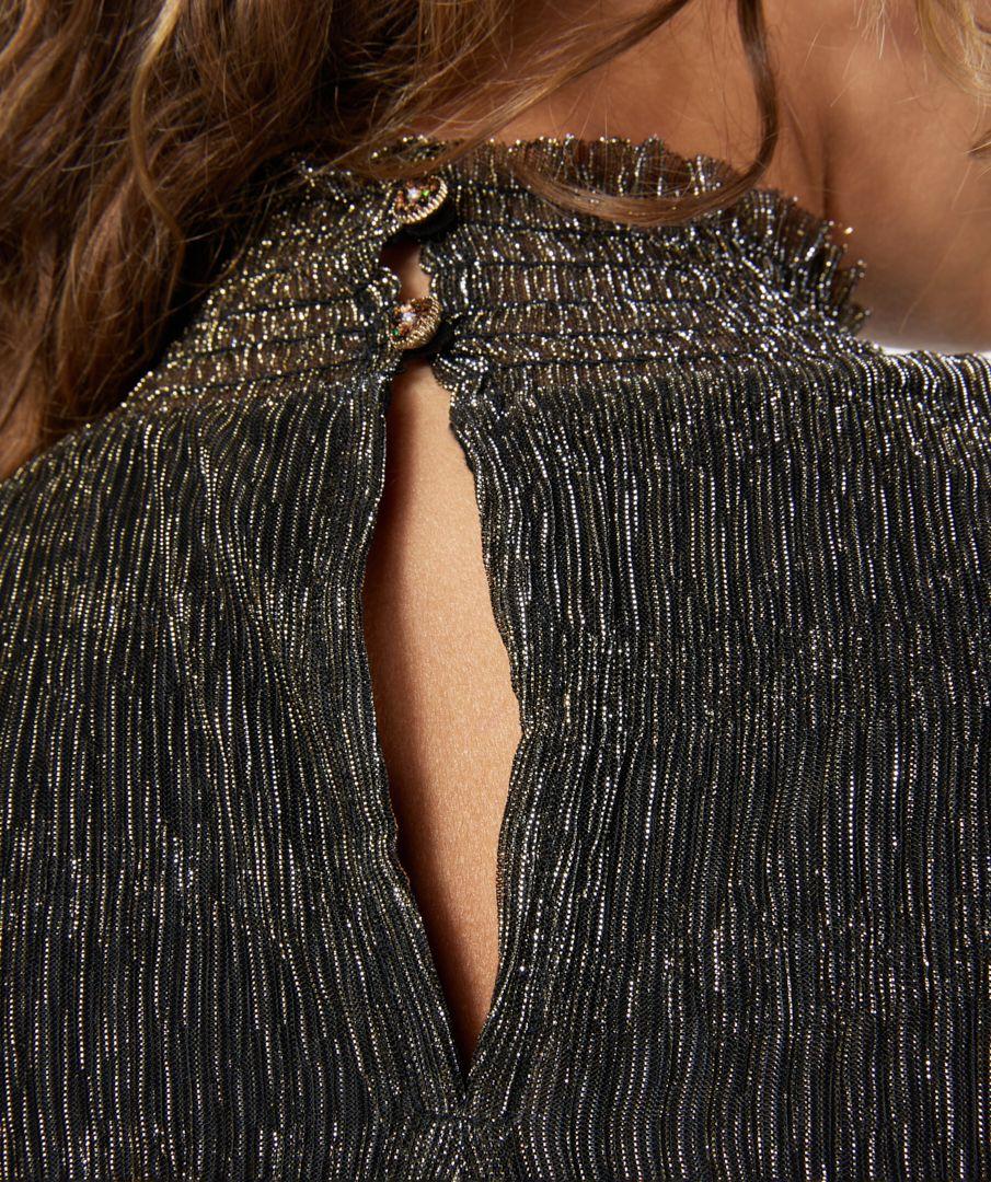 Esqualo Blouse Smocked Glitter