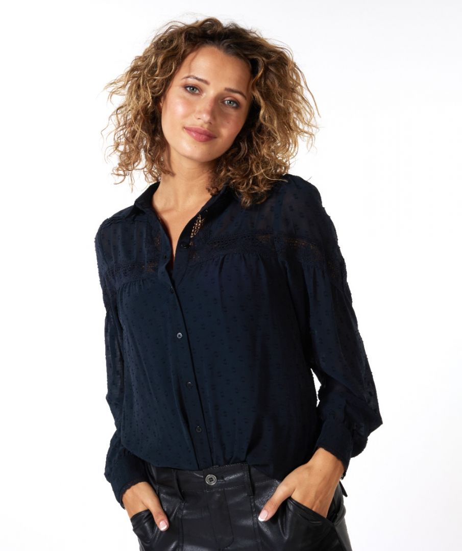 Esqualo Blouse Tapes Plumetis