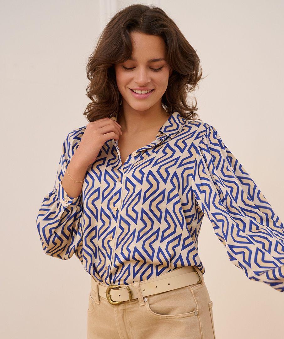 Esqualo Blouse Utopia Graphic