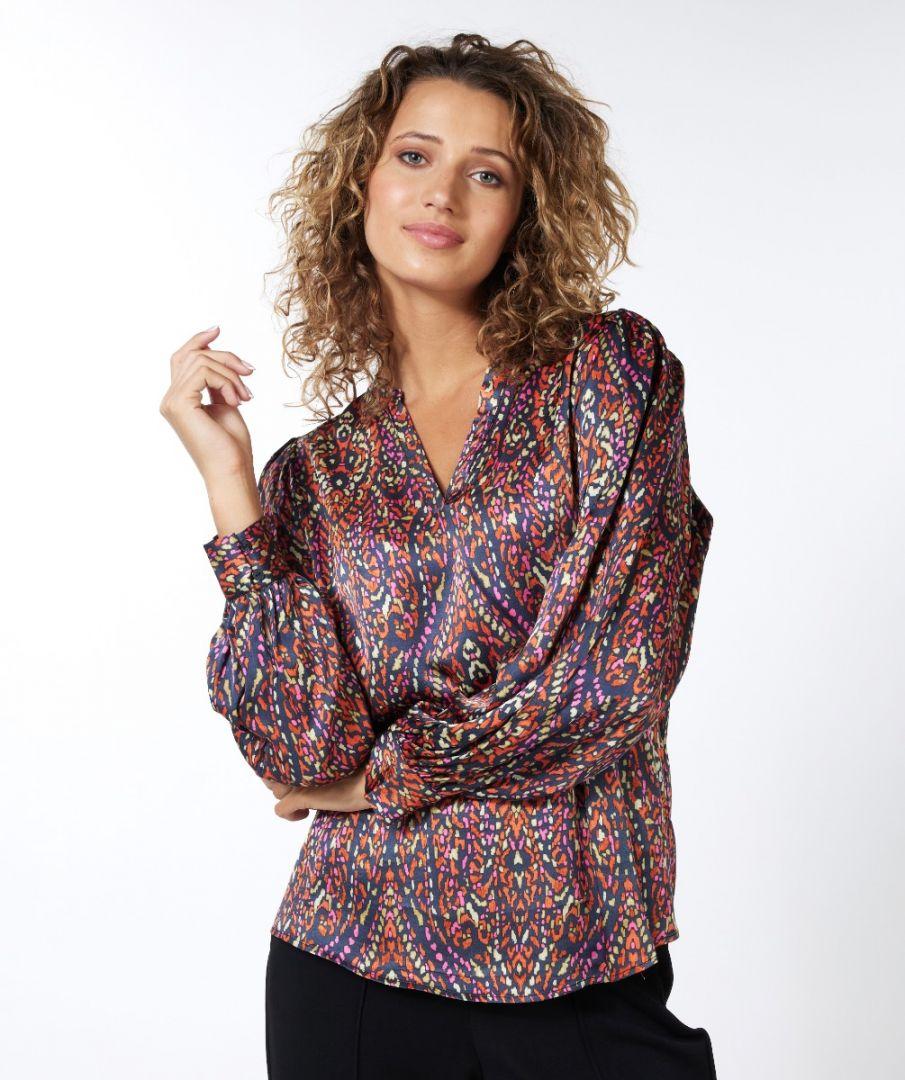 Esqualo Blouse V-neck Rewilding