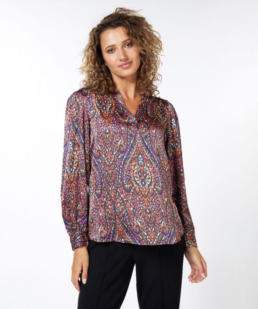 esqualo Blouse V-neck Rewilding