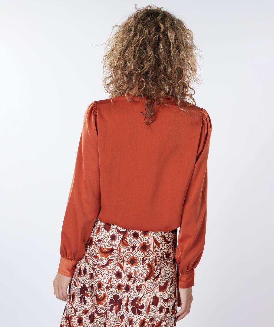 Esqualo Blouse V-neck Sateen