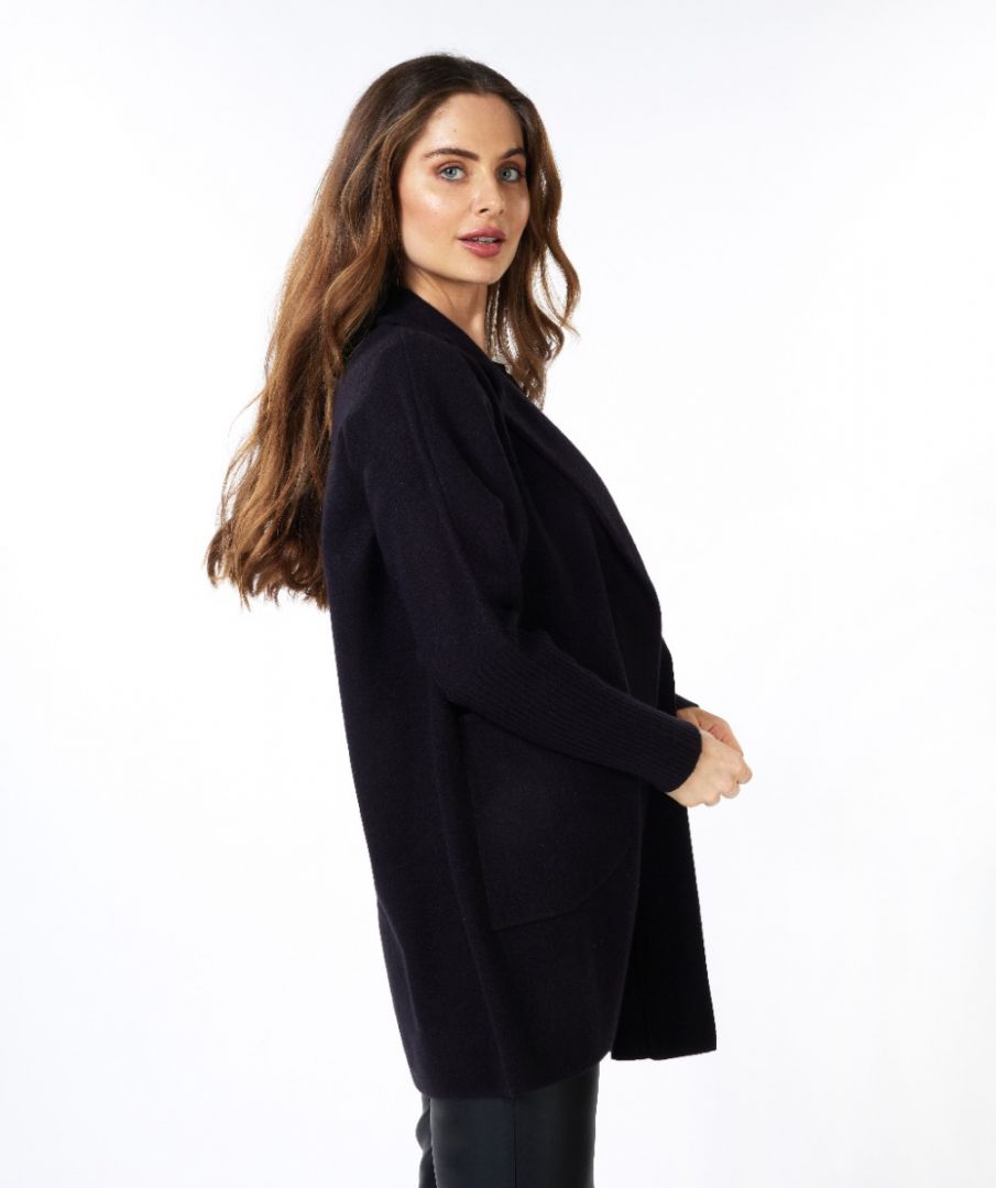 Esqualo Cardigan Blazer Rib Slve