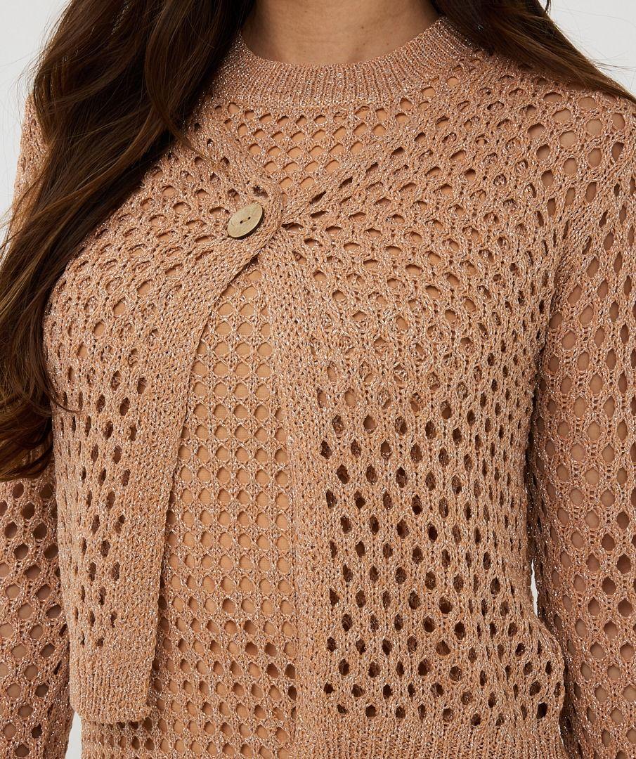 Esqualo Cardigan Button Lurex