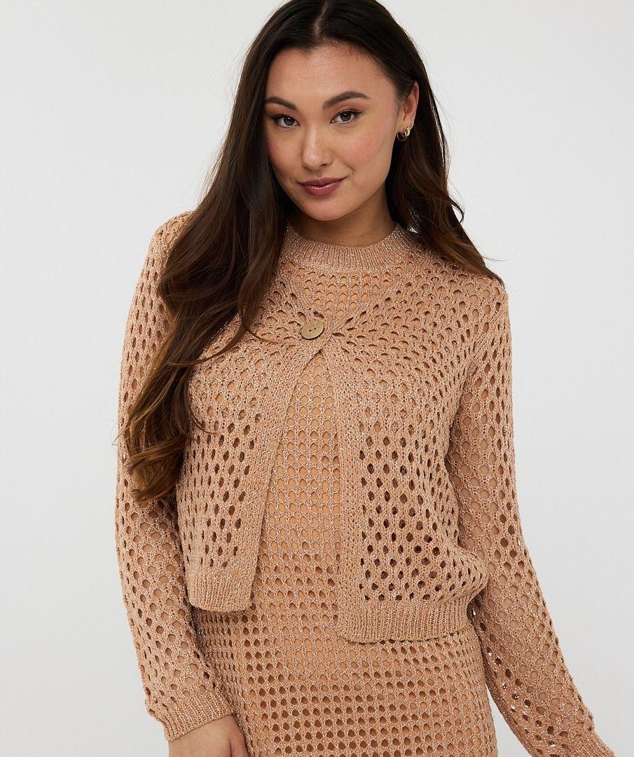 esqualo Cardigan button lurex