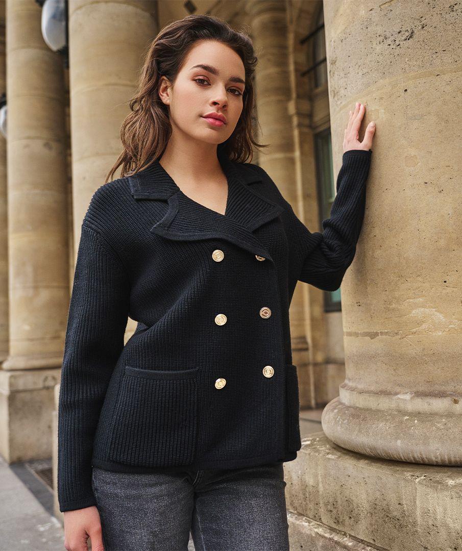 esqualo Cardigan double breasted