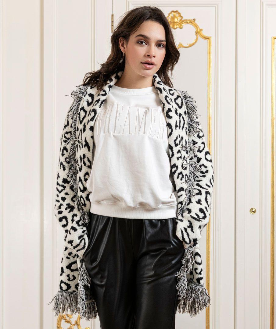 esqualo Cardigan fringes jacquard