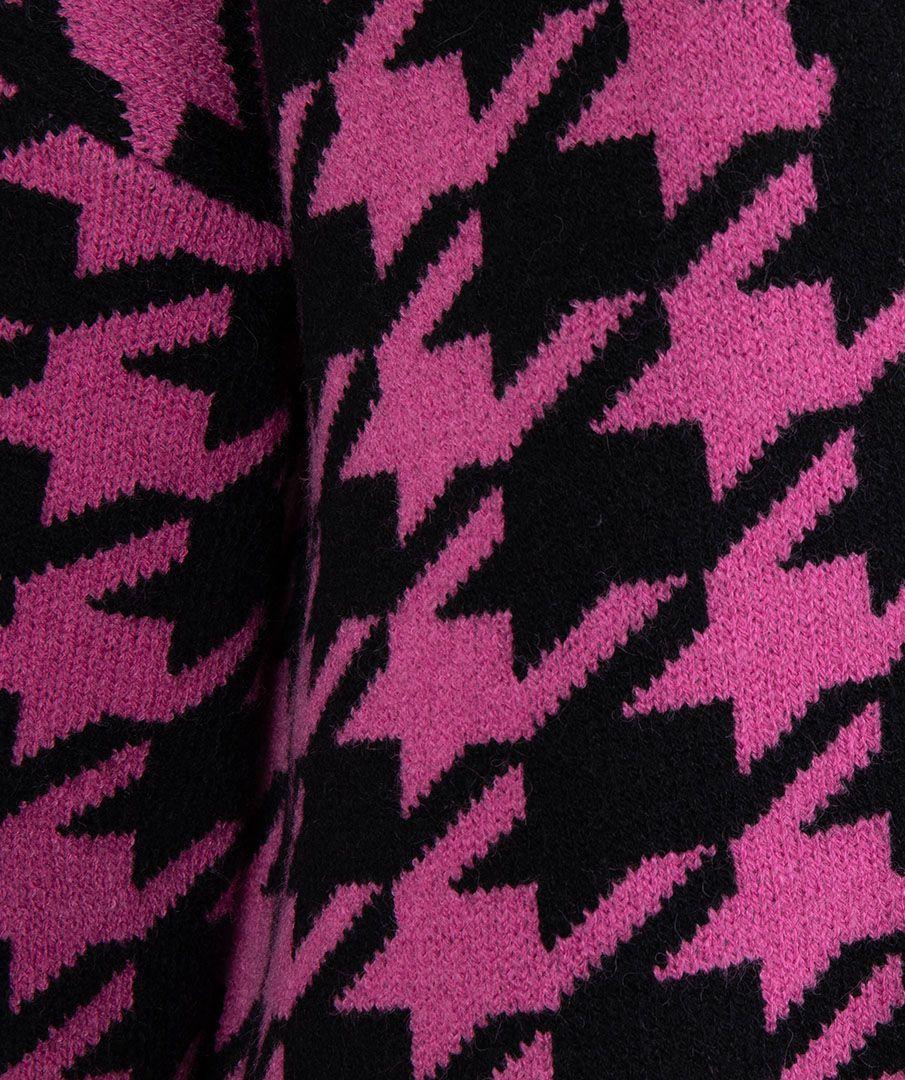 Esqualo Cardigan Houndstooth Jacquard