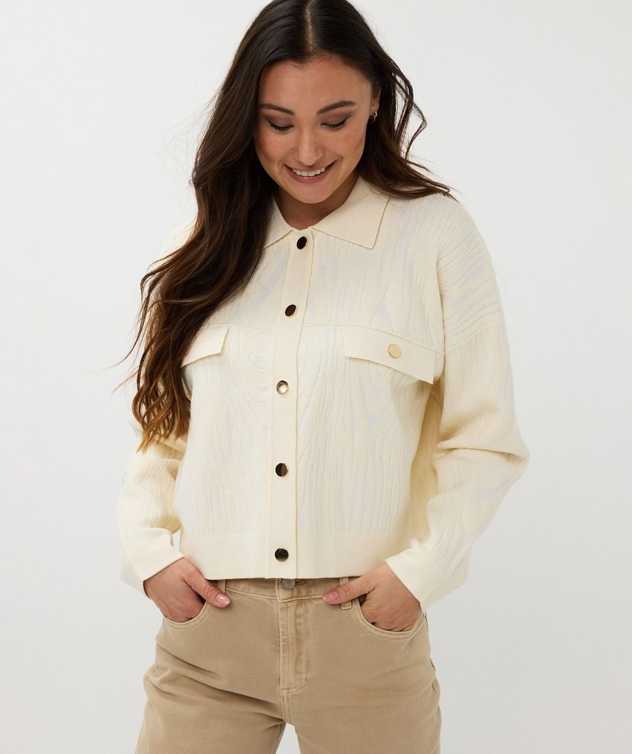 esqualo Cardigan jacquard 2tone