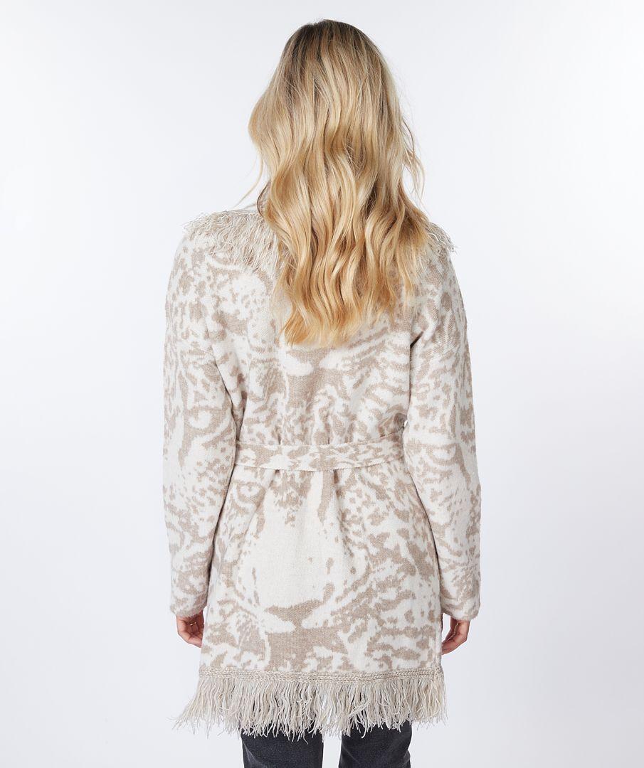 Esqualo Cardigan Jacquard Fringes