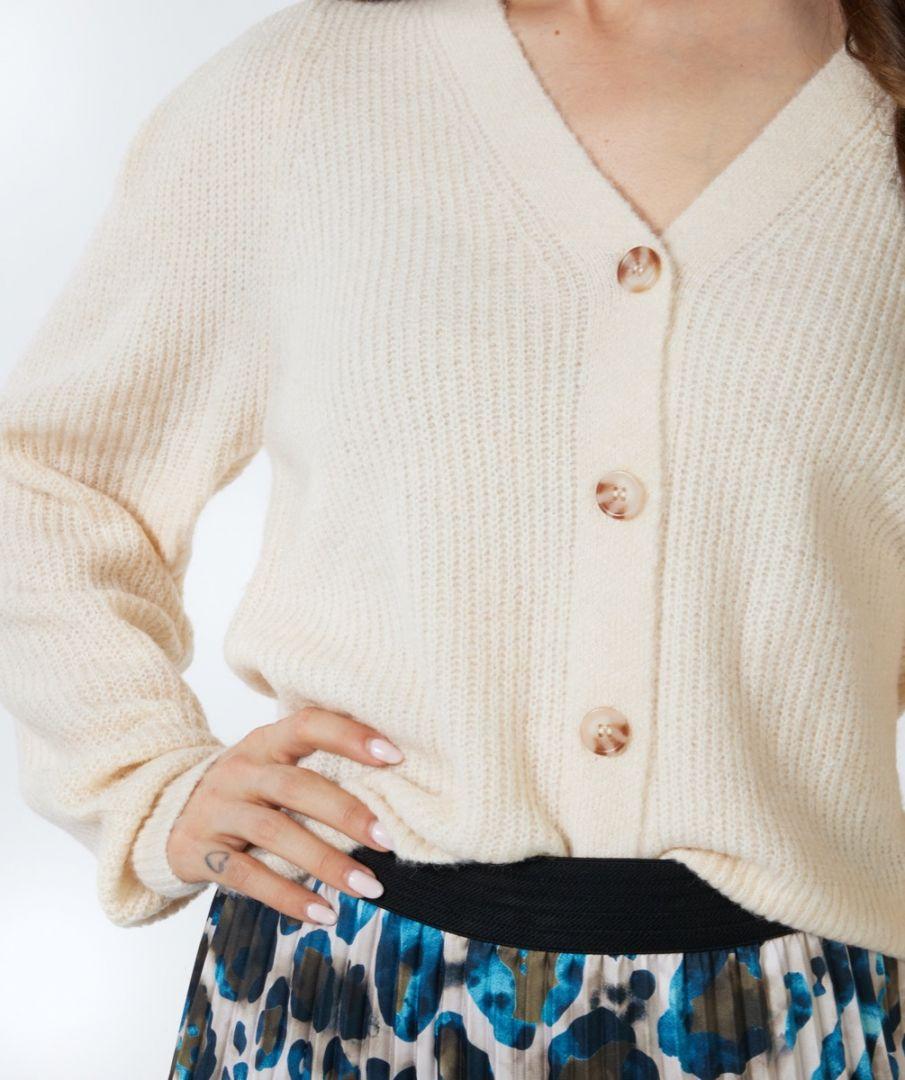 Esqualo Cardigan Puff Shoulder