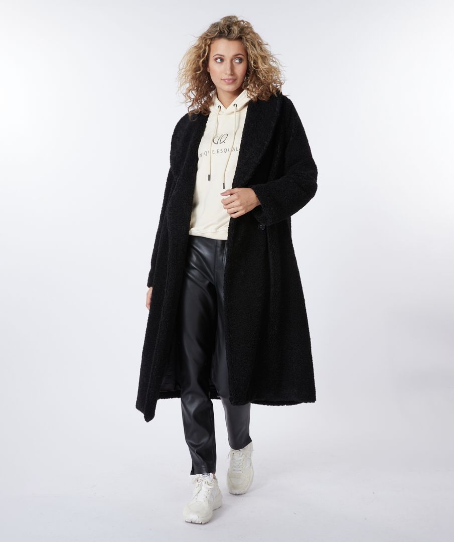 Esqualo Coat Double Breasted Boucle