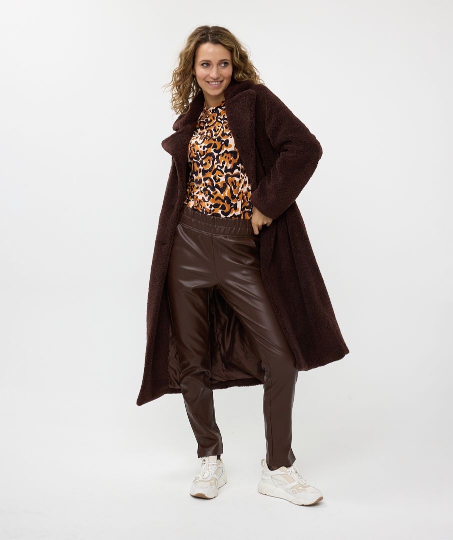 Esqualo Coat Long Boucle