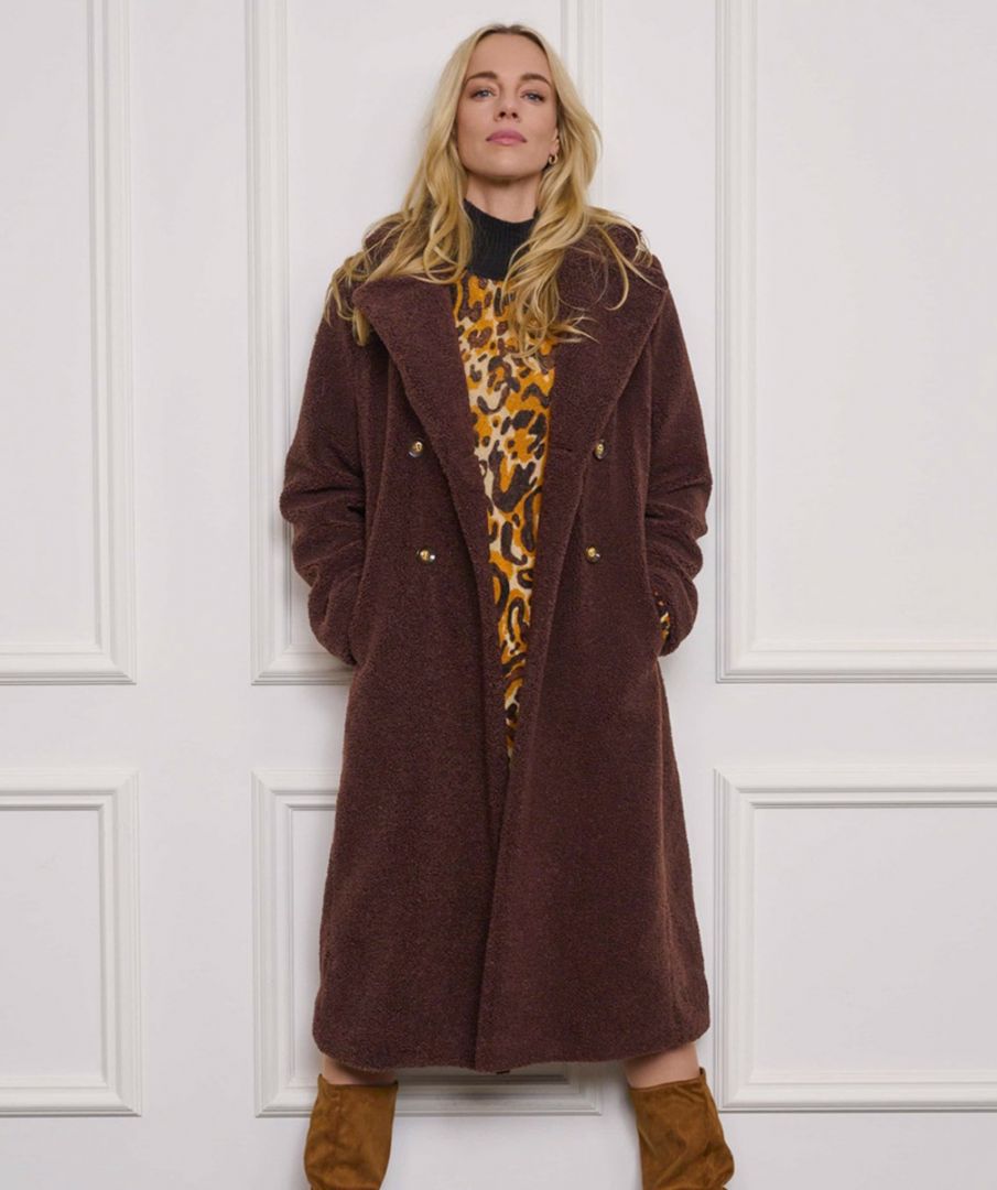 esqualo Coat long boucle