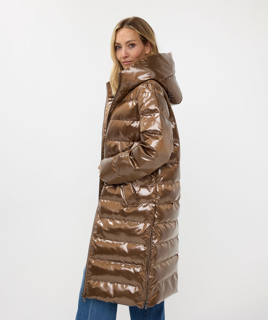 Esqualo Coat Long Quilted Hood