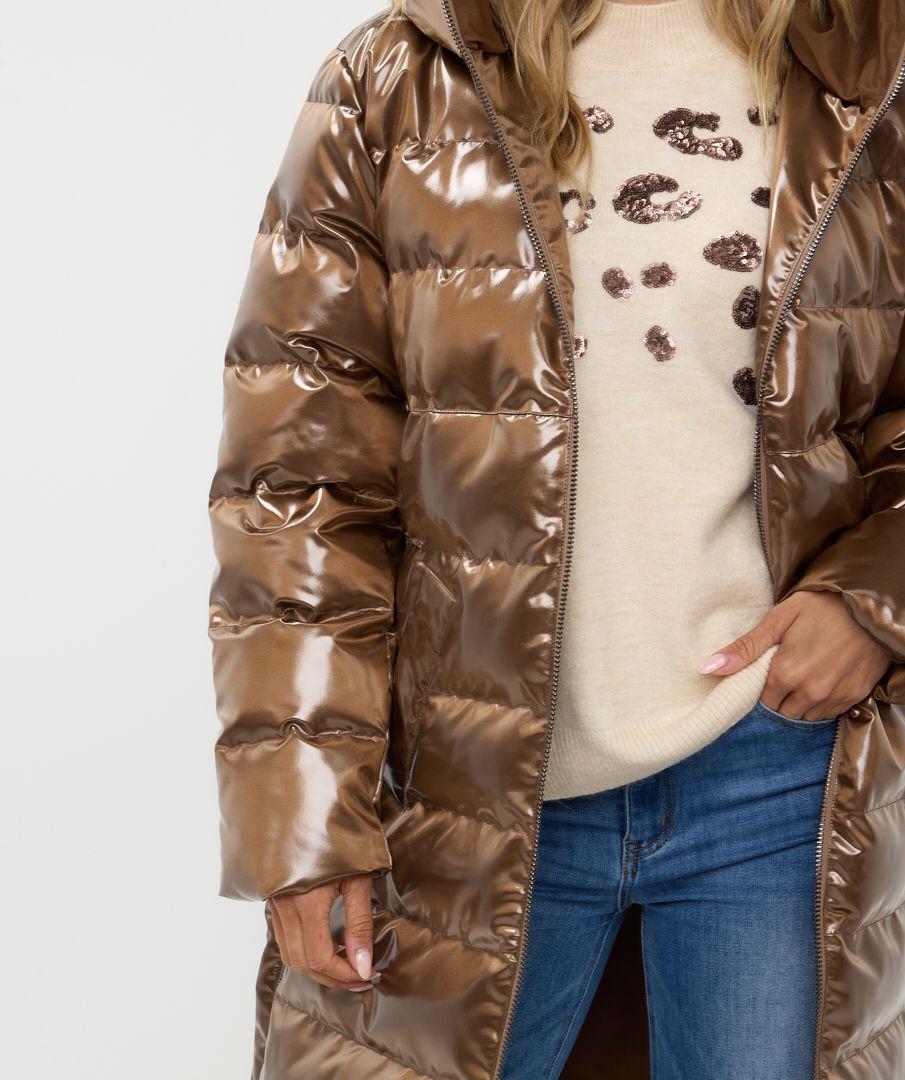 Esqualo Coat Long Quilted Hood