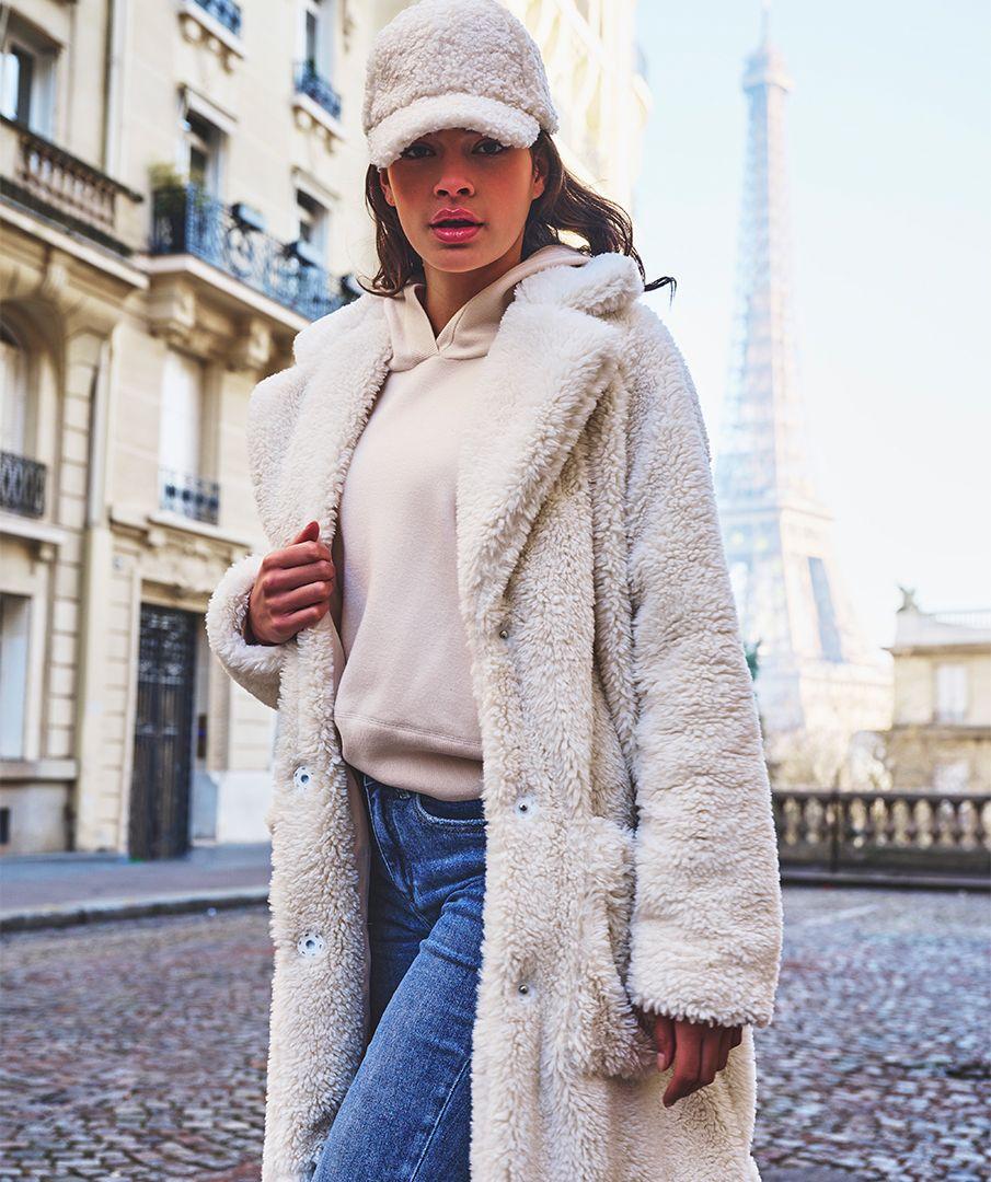 Esqualo Coat Long Teddy