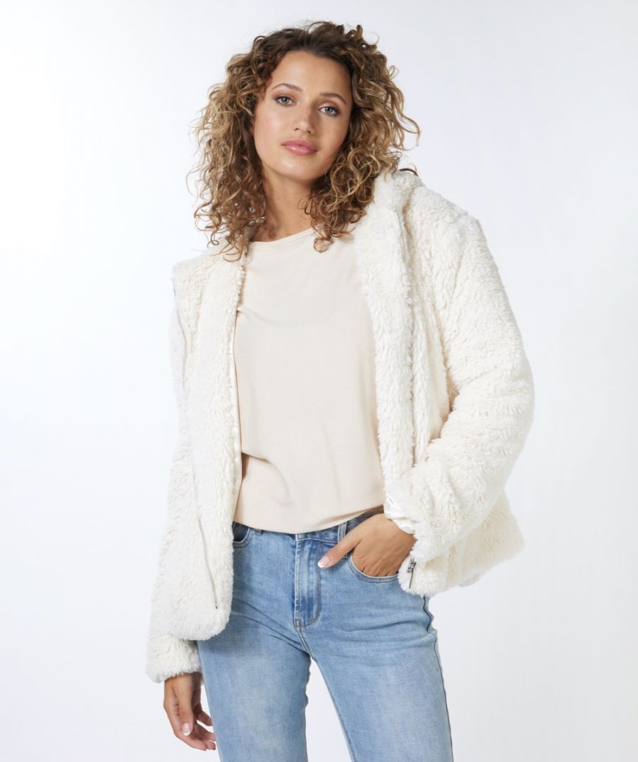 Esqualo Coat Short Hood Teddy