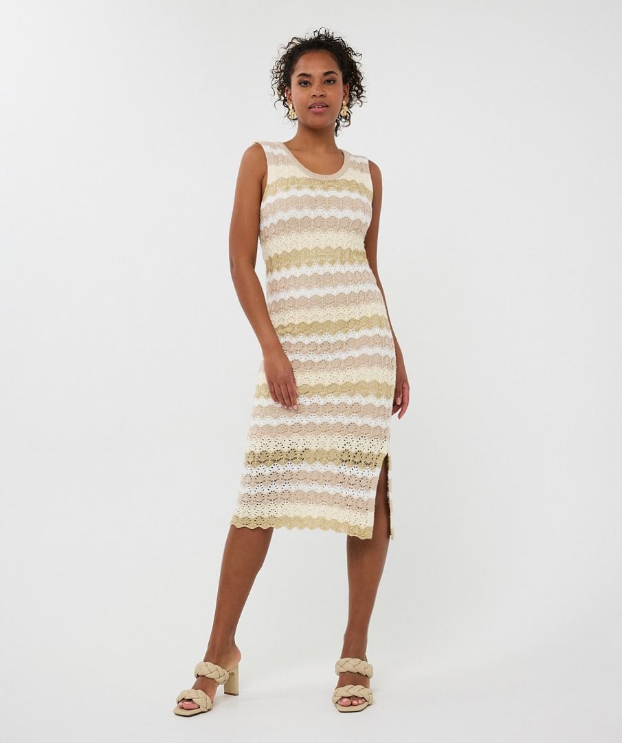 Esqualo Dress Ajour Stripe Knit