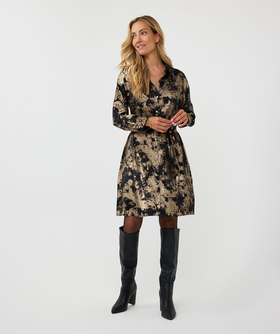 Esqualo Dress Contrast Lamee