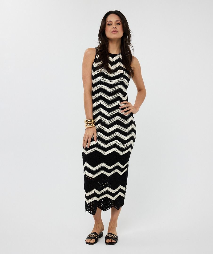 Esqualo Dress Crochet Long