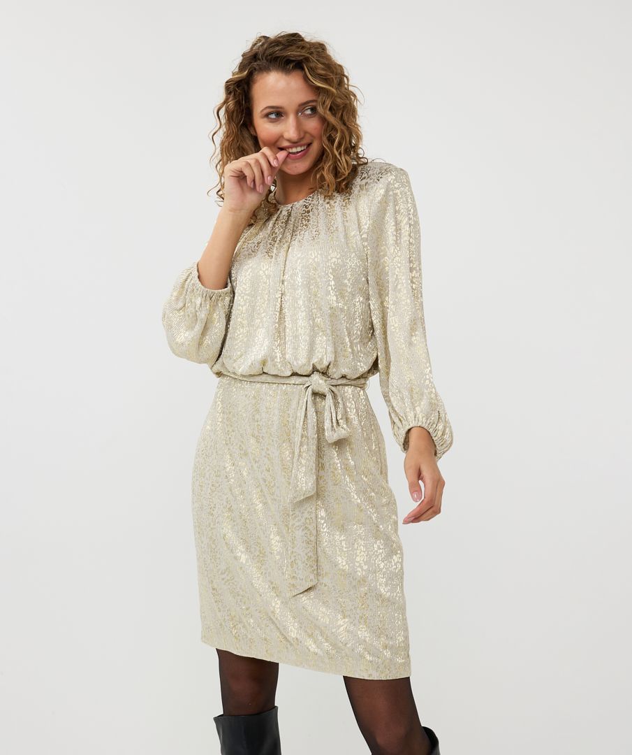Esqualo Dress Foil Leopard