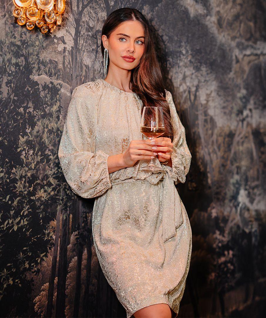 Esqualo Dress Foil Leopard