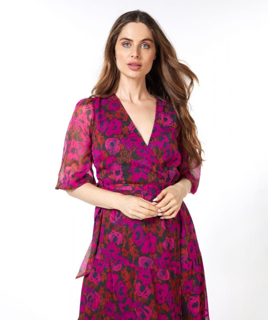 Esqualo Dress Long Wrap Floral Wilding