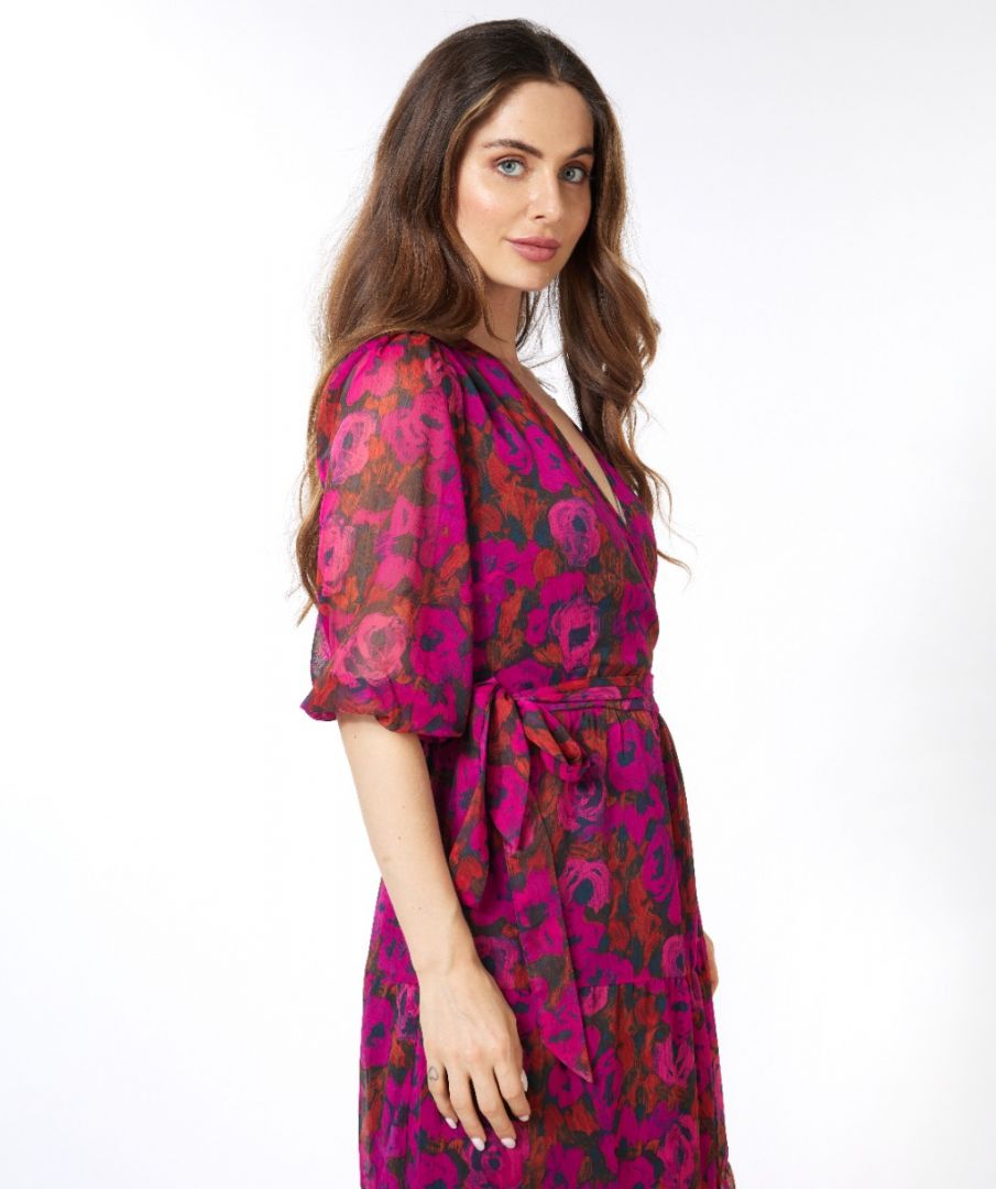 Esqualo Dress Long Wrap Floral Wilding