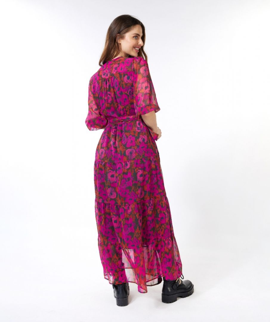 Esqualo Dress Long Wrap Floral Wilding