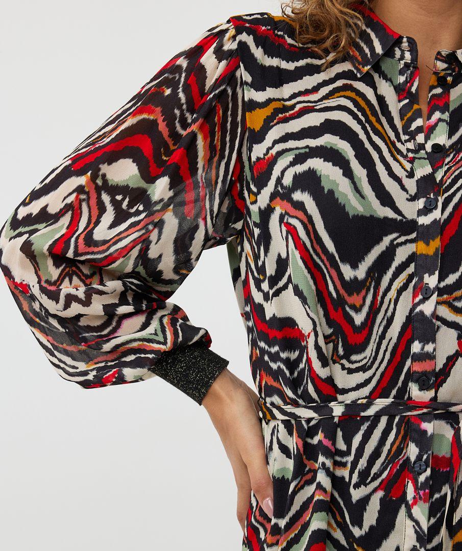 Esqualo Dress Lurex Cuff Waves