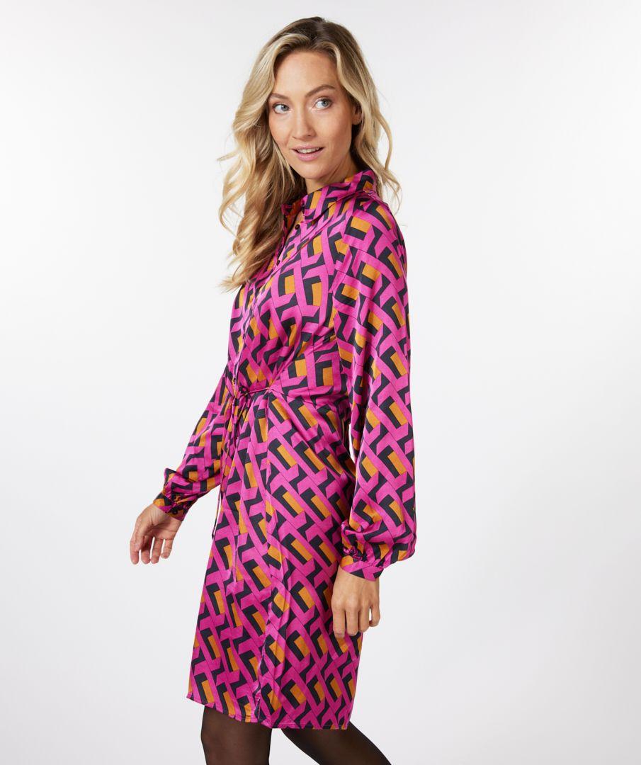 Esqualo Dress Overlap Detail Geo