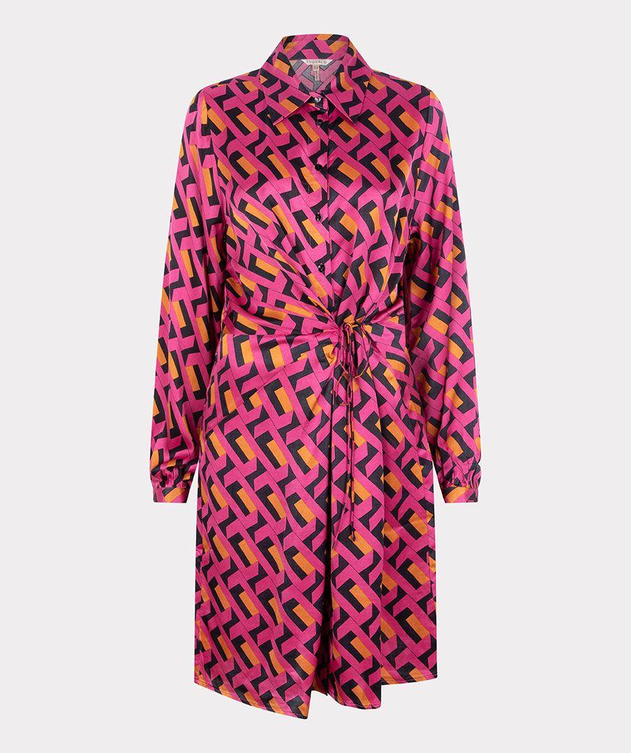 Esqualo Dress Overlap Detail Geo