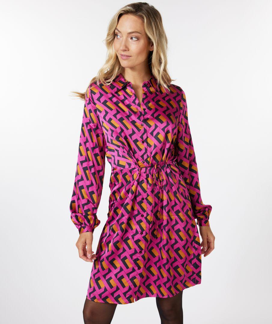 esqualo Dress overlap detail geo