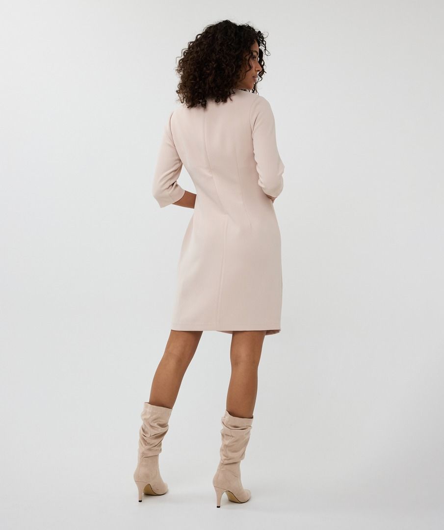 Esqualo Dress Overlap Knot S/slve