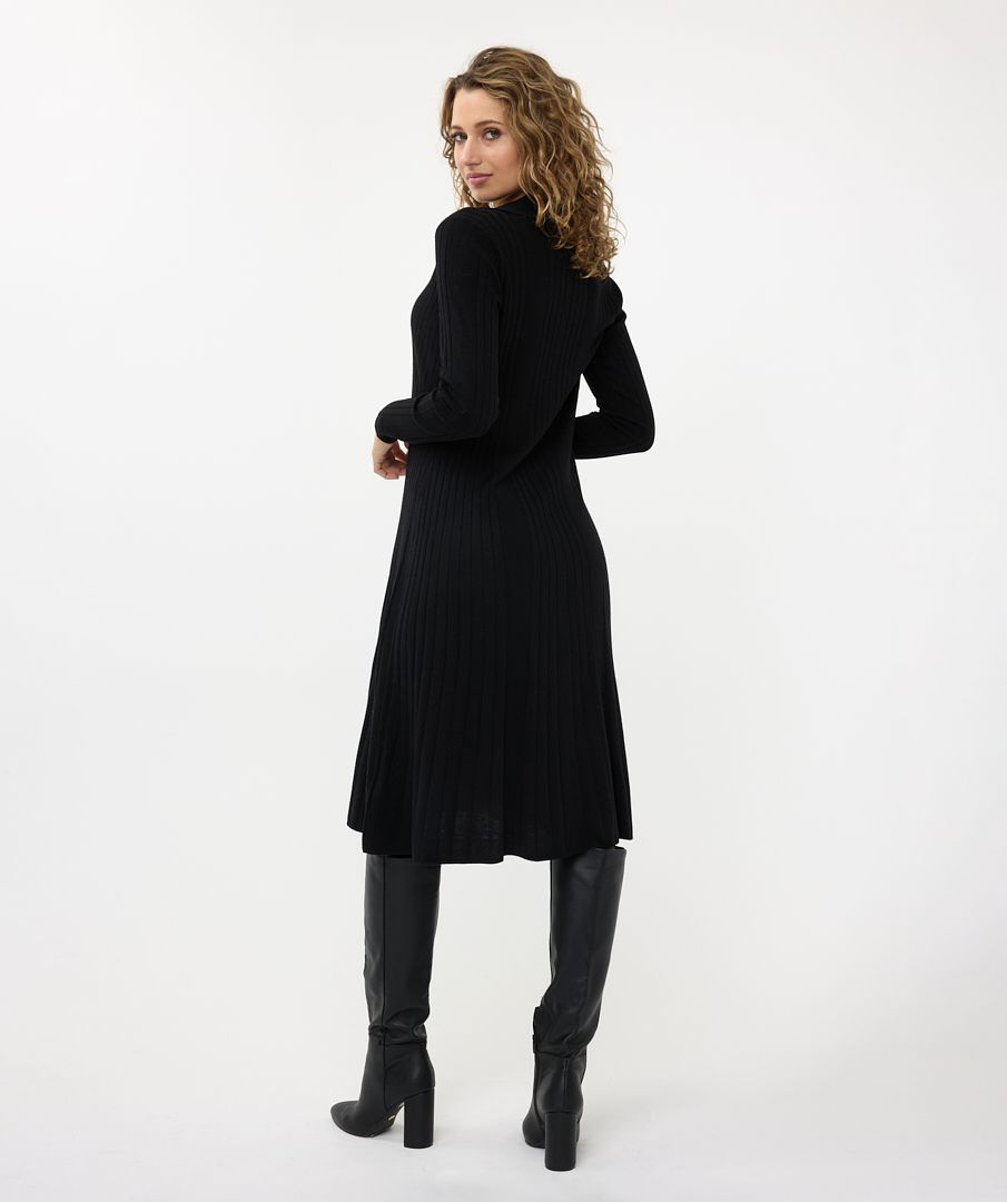 Esqualo Dress Rib Button Closure