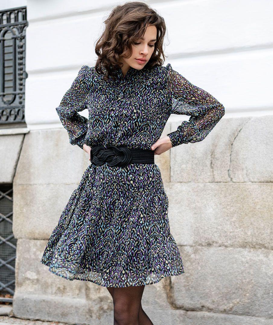 esqualo Dress short pin tuck Magic Earth