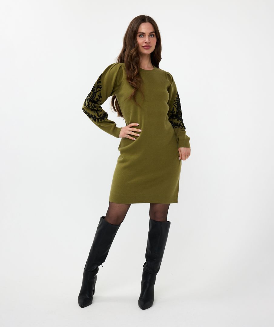 esqualo Dress tape embroidery