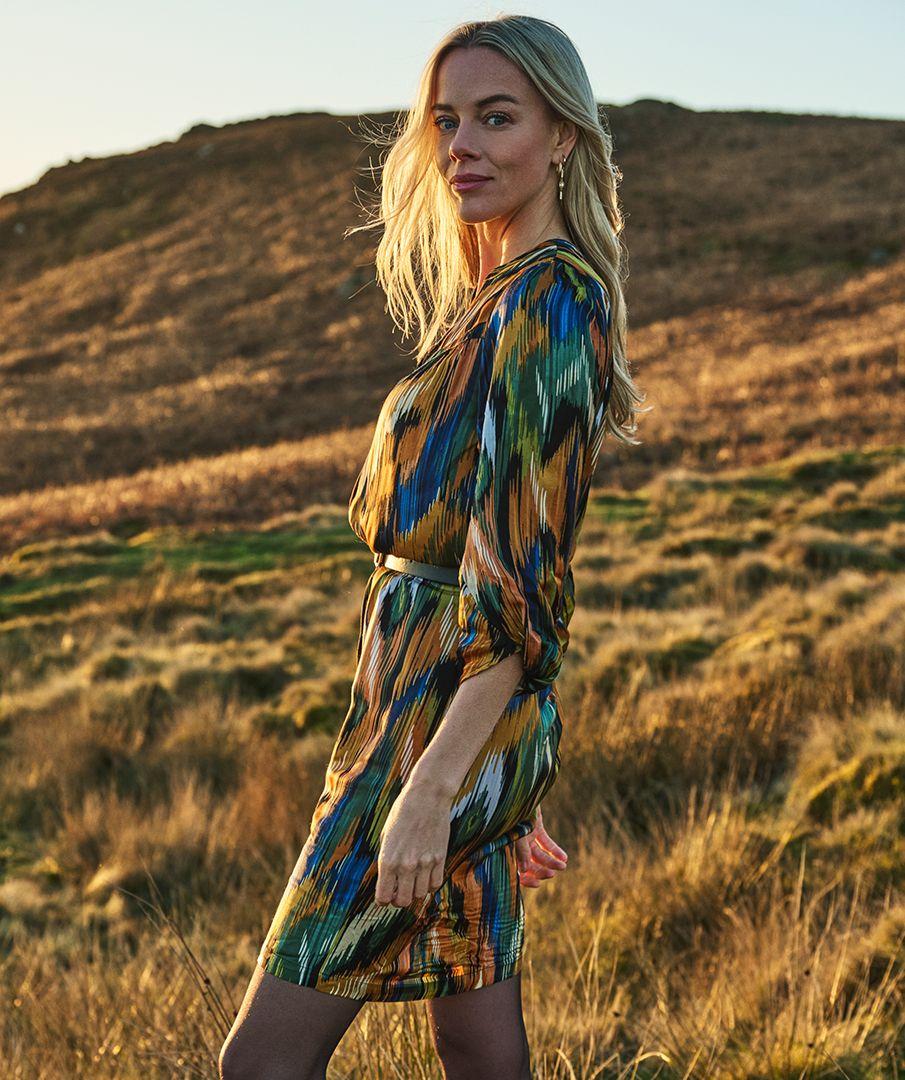 esqualo Dress twisted slve Universe lightning