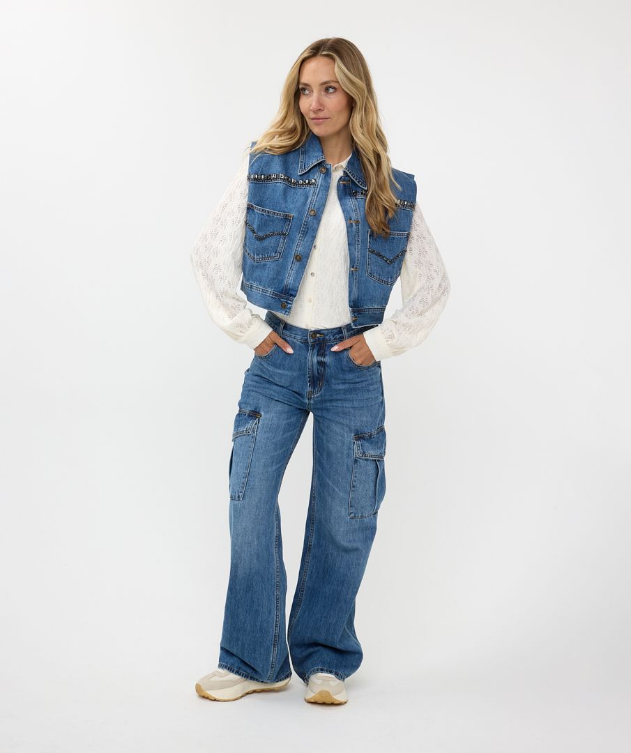 Esqualo Gilet Denim Stones