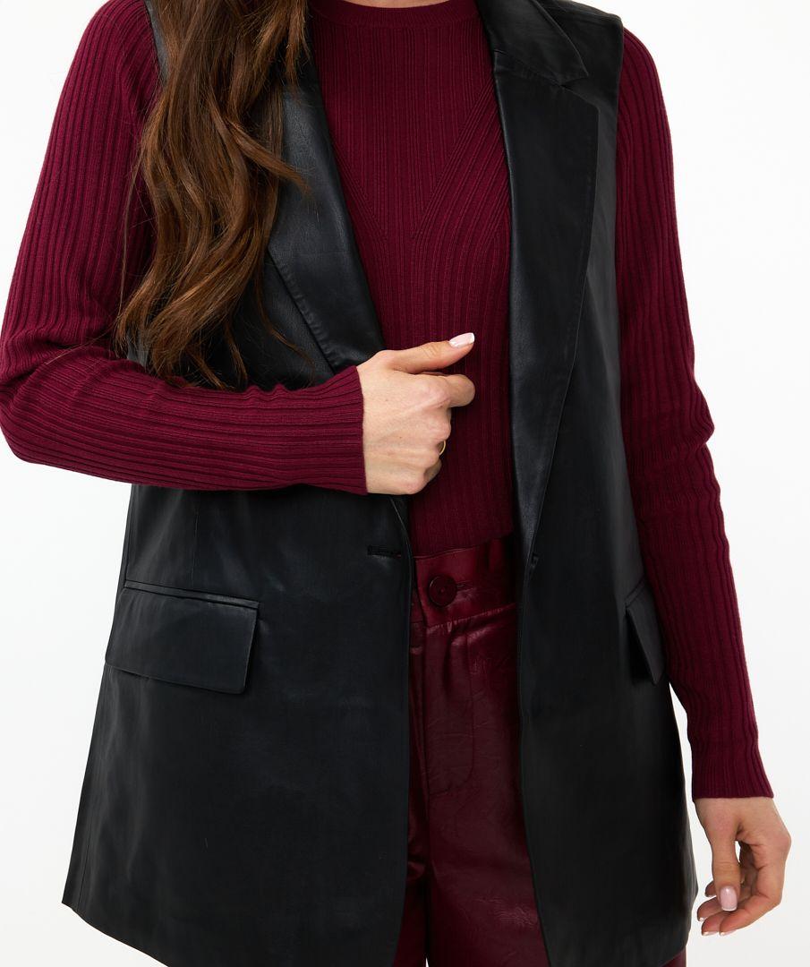 Esqualo Gilet Long Vegan Leather