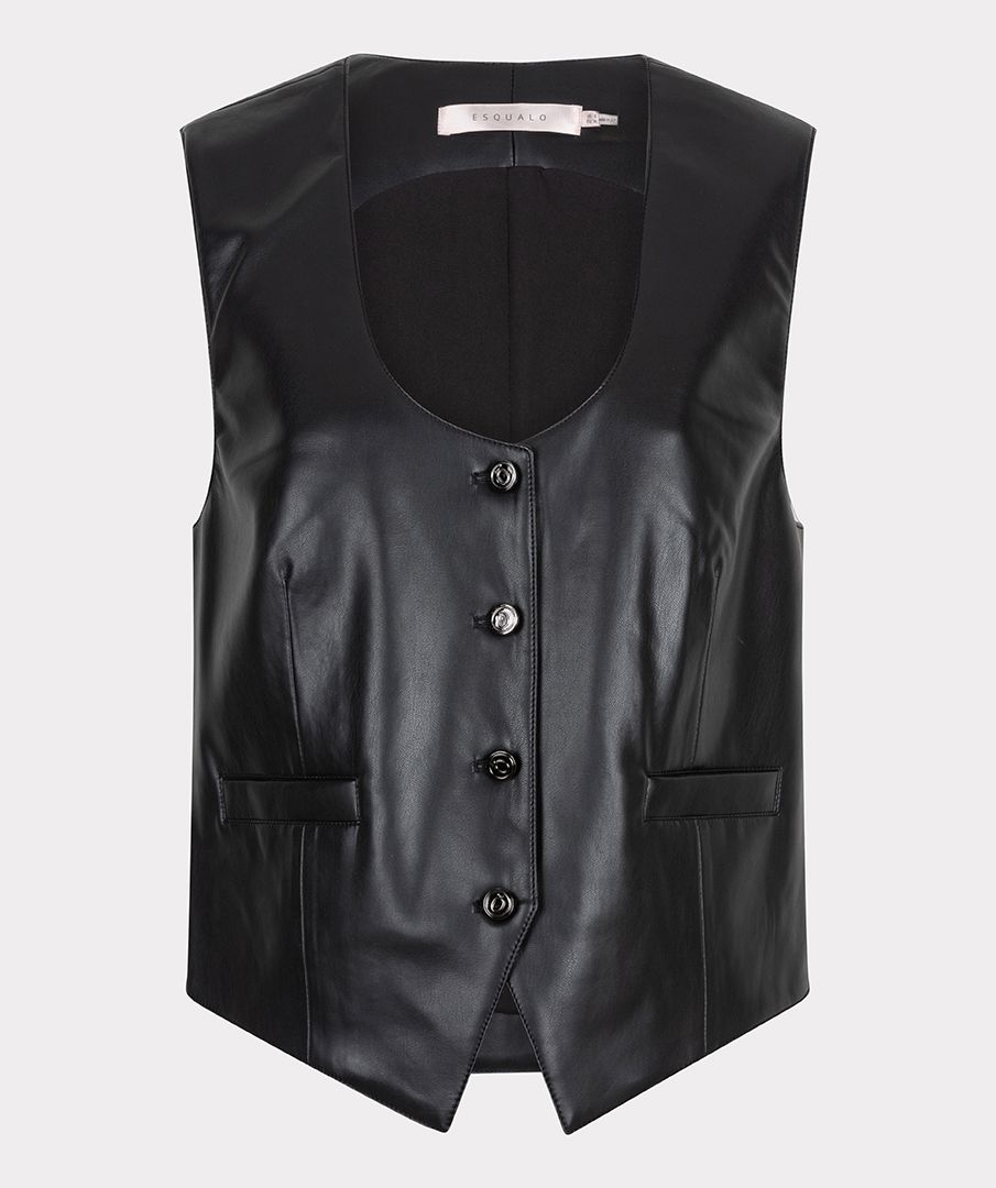 Esqualo Gilet Short Vegan Leather