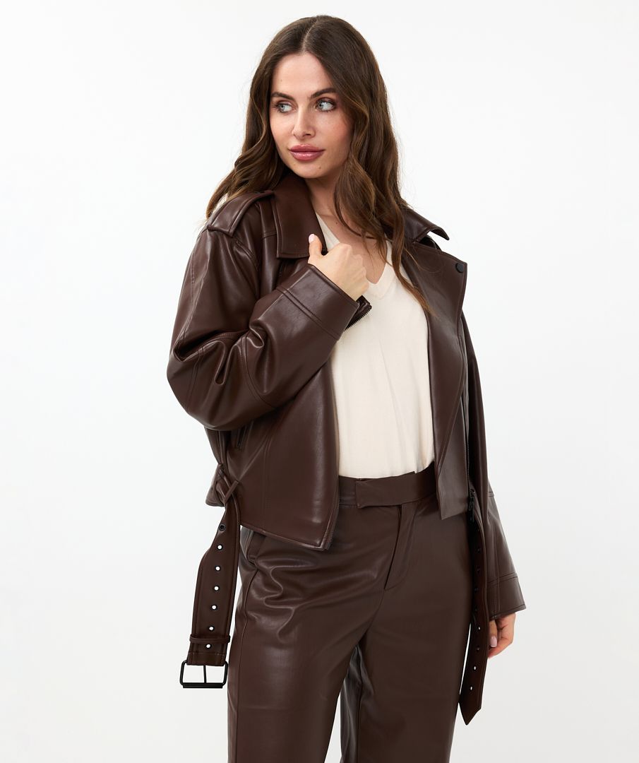 Esqualo Jacket Biker Vegan Leather