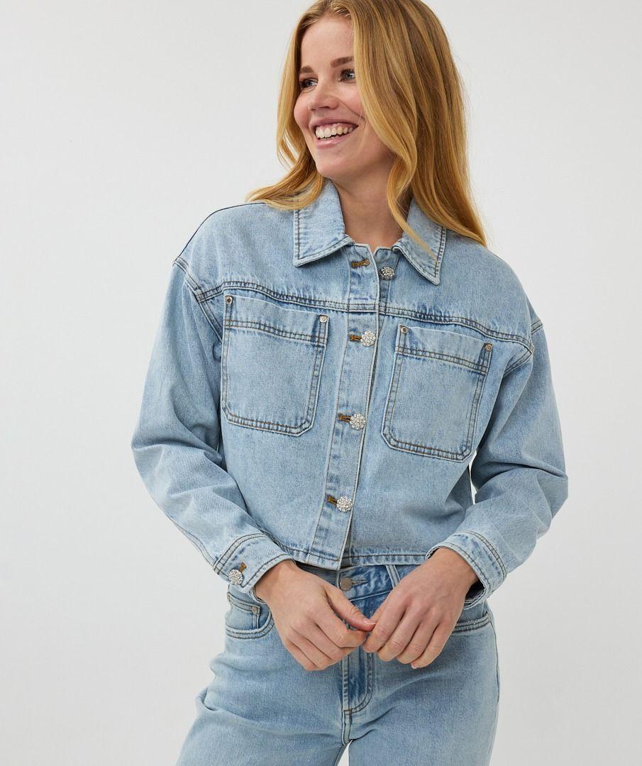 esqualo Jacket denim short oversized