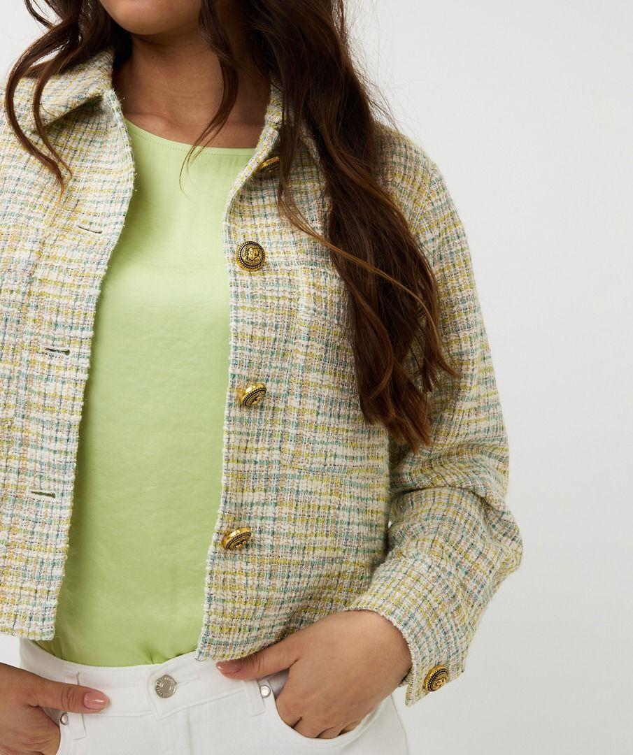 Esqualo Jacket Tweed Fancy Button